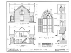Historic Victorian style country home, farmhouse, porches, gables, PRINTED PLANS