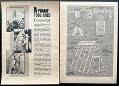 “A-Frame Tool Shed” 8′ x 9′ Garden~Greenhouse~Cabana 1967 HowTo Build PLANS