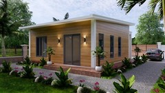 23×26 Feet Small House Plans 7×8 Meter 1 Bed 1 Bath Shed Roof (A4 Hard Copy)