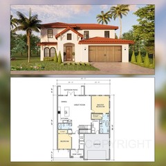 Sonora Grove – Luxury Mediterranean House Plan Design – 4 Bed 3 Bath 2940 sq ft