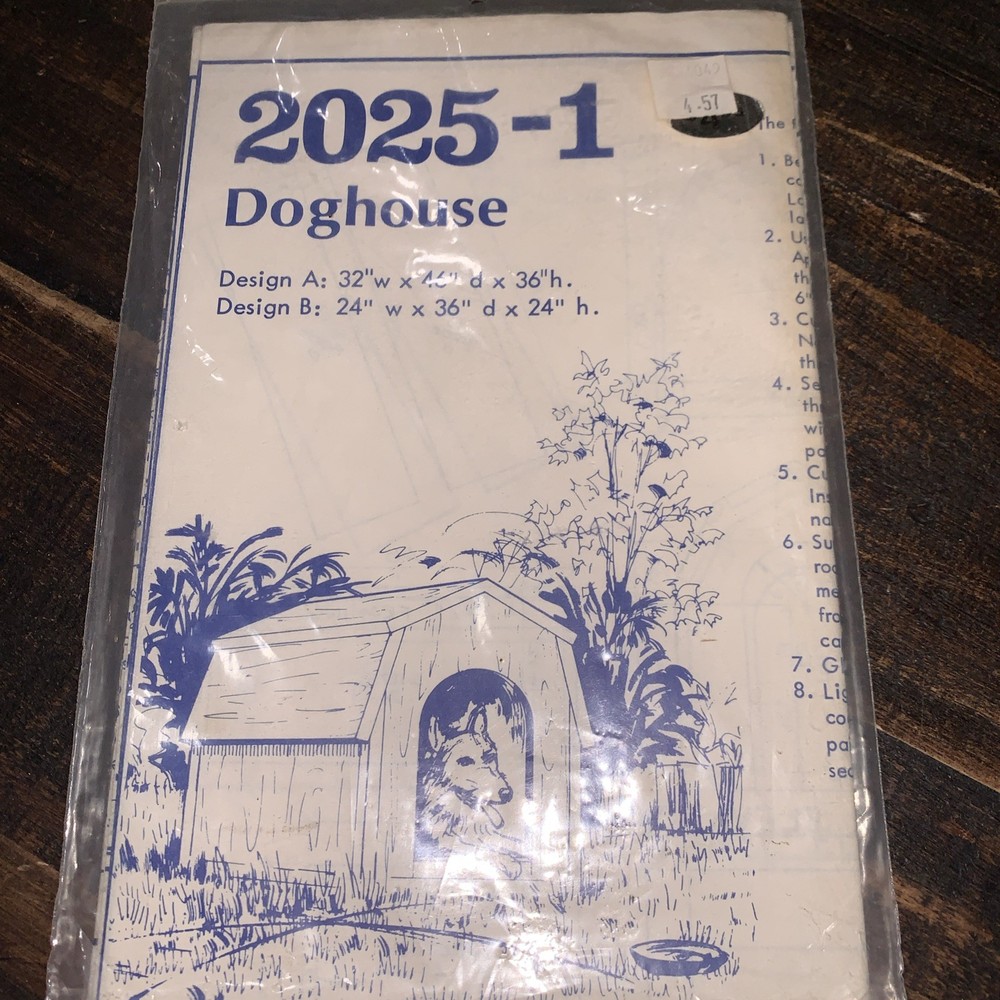 Doghouse Plan 1 Designs Blue Print Gable/Gambrel Dog House