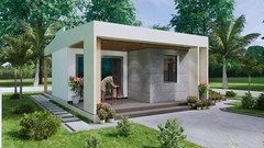 32×33 Feet Small House Plan 9.6×10 Meter 2 Bed 1 Bath PDF & A4 Hard Copy