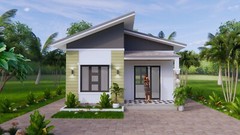 20×20 Feet Small House Plan 6×6 Meter 1 Bed 1 Bath Shed Roof PDF & A4 Hard Copy