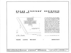 Frank Lloyd Wright’s Oscar Steffens House, Prairie Style home plans,