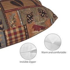 Set of 2 Rectangle 12×20 inch Retro Brown 20″ x 12″ (Pack of 2) Moose Bear Deer