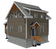 24′ x 24′ Rustic Ridge Cabin Timber Frame Plan Set