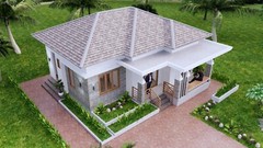 30×30 Custom House Plan 9×9 Meter 3 Beds 2 Baths Hip Roof PDF (A4 Hard Copy)