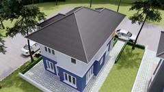 20×31 Feet Small House Plan 6×9.5 Meter 3 Beds 3 Baths Hip Roof (A4 Hard Copy)
