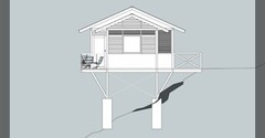 Modern Cabin House Plan 3D images DWG CAD File And PDF For Blueprint Plans