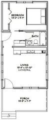 16×30 House — 1 Bedroom 1 Bath — PDF Floor Plan — 480 sq ft — Model 4