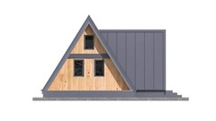 34’x28’ 1 Bedroom, 1 Bath Cozy A-Frame Cabin Architectural Plans PDF Download.