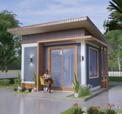 13×16 Small House 4×5 Meter 1 Bed 1 Bath Shed Roof PDF & A4 Hard Copy