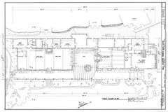 Will Rogers’ Home, architectural plans, 2 houses connected by a patio