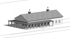 Redwood Barndominium House Plan Design – 3 Bed 2 Bath 2250 sq ft – Three Garage