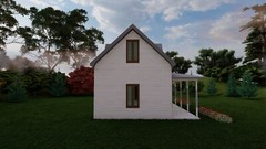 Two-Story 2-Bedroom 1 Bath Home Building Plans | 32’x16′ | 1024sqft | DIY