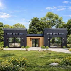 Modern Double Garage plan – Contemporary Garage Design Blueprints with Apartment