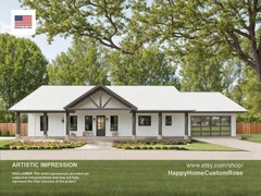 Harvest Farmstead Modern House Open Plan Design 84 x 30 – 3 Bed 2.5 Bath 2 Car –