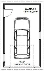 14×24 1-Car Garage — 336 sq ft — PDF Floor Plan — Model 4