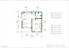 21×21 Feet One Bed 1 Bath House Plans 6.5×6.5 Meter Hip roof PDF (A4 Hard Copy)