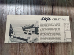 MCM Lawn Patio Furniture Plans Lounge Chair Picnic Table VTG 50s Skil Chart 103