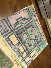 Large Architectural Site Plan Rendering Mixed-Use Development Concept 30×40