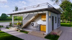 26×25 Feet Small House Design 8×7.5 Meter 2 Bed 1 Bath PDF & A4 Hard Copy