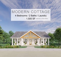Redwood Terrace Custom House Plans and Blueprints – Spacious 4 Bed 2 Bath – 50’x