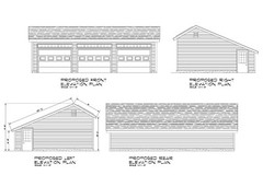 24’X38′- 38’X24′ SALT BOX 3 CAR GARAGE PLANS POLE BARN GARAGE PLAN 17-2438-SB-1