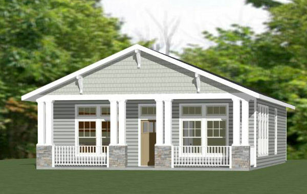 30×40 House — 3 Bedroom 2 Bath — 1,200 sq ft — PDF Floor Plan — Model 2B