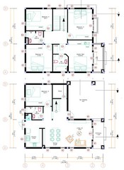 Custom House Plan 26×36 Feet 9×11 Meter 5 Beds 3 Baths Hip Roof (A4 Hard Copy)