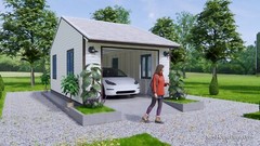 13×23 Feet 4×7 Meter 1 Car Garage Gable Roof Shed Plan PDF Plans (A4 Hard Copy)