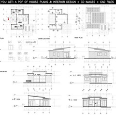 Container house plans – 3 bedrooms – 1 bathroom – Digital PDF File