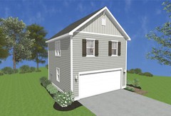 Garage Apartment (ADU) – 1 BR/1BA w/ Loft – Full House Plans, Blueprints #30011A