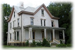 Victorian Foursquare house plans, traditional porches, bay window, PRINTED PLANS