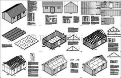 16′ x 24′ Reverse Gable Backyard Storage Shed Plans #D1624G, Free Material List