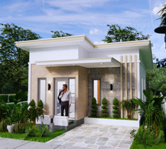 20×23 feet Small House 6×7 meter 2 Beds 1 Bath Shed Roof PDF & (A4 Hard Copy)