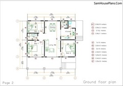 33×33 Feet House Plans 10×10 Meter 3 Bedrooms 2 Bath Hip Roof PDF (A4 Hard Copy)