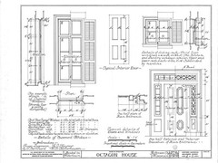 Authentic Victorian Octagon House Plans, wraparound porches, printed drawings