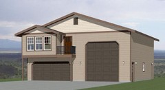 40×42 Apartment with 2-Car 1-RV Garage – PDF FloorPlan – 1,153 sqft – Model 1