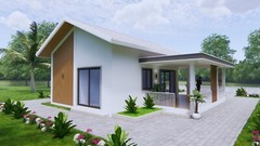 20×30 Small House Plan 6×9 Meter 2 Bed 1 Bath Gable Roof (PDF &A4 Hard Copy)