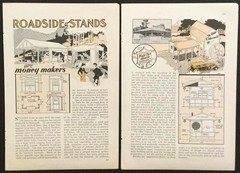 Roadside Stands 1932 HowTo Design PLANS Farm Produce Lunch Concession Fruit