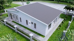 49×30 Feet House Plan 15×9 Meter with 3 Beds 3 Baths Shed Roof (A4 Hard Copy)