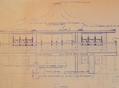 OCTAGON HOUSE PLANS Vintage 1950s Blueline Blueprint Set Mid-Century Modern Rare