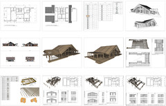 100’x54’ 4-Beds 4-Baths Charming A-Frame Architectural Build Plans PDF Download