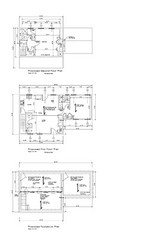HOUSE PLANS HALF CAPE STYLE PLAN 1100 SF 2BR-2B- 1/2CAPE STYLE HOUSE PLANS #2716