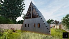 700SF Tiny House Cabin Plans – Blueprints – Modern, Bathroom and Loft