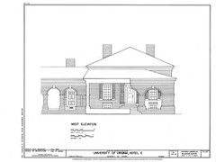 Residence at Univ. of Virginia by Thomas Jefferson, printed house plans set