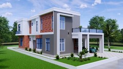 38×70 House Plan 11.5×21 Meter 3 Bed 5 bath Slab Roof PDF Plan (A4 Hard Copy)