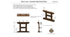 8ft Trestle Style Picnic Table with Benches Plans – Easy to Build