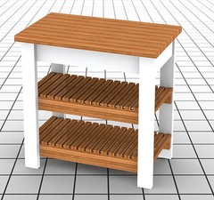 Kitchen Island/Work Station 001 Building Paper Plans/Instructions (Plans Only)